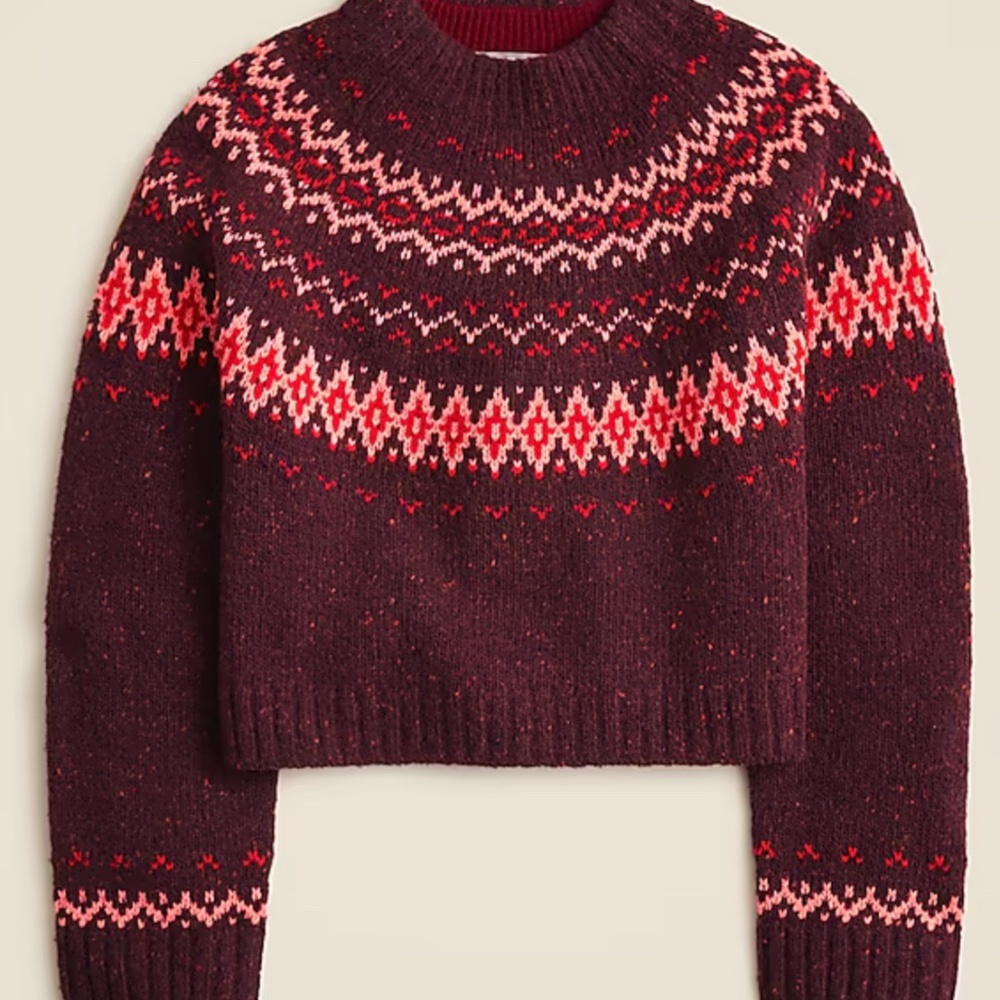J.Crew Fair Isle wide-mockneck sweater